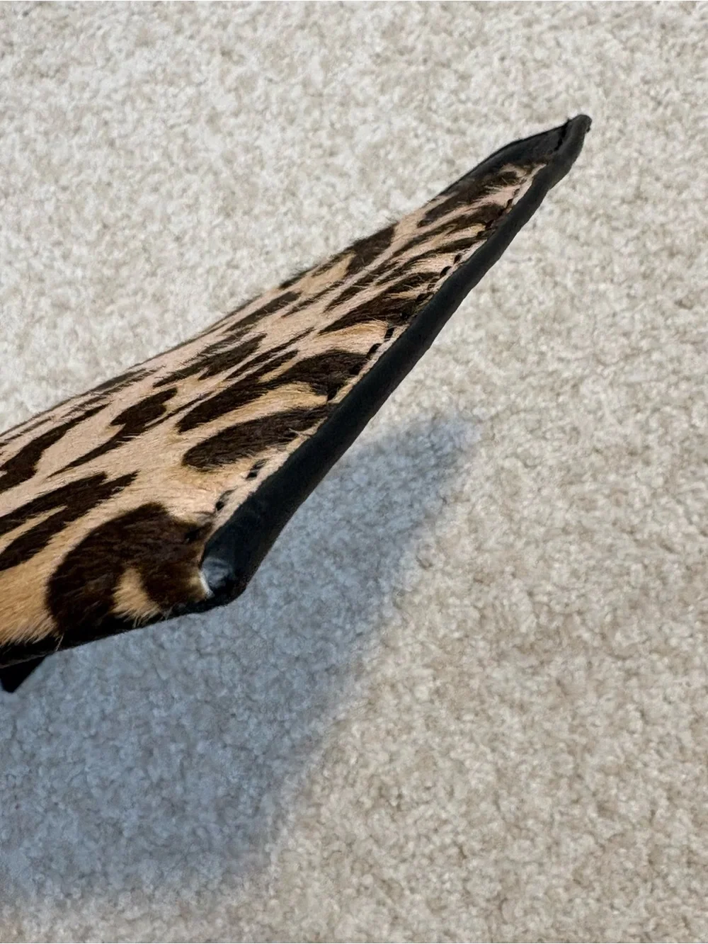 J Crew Leopard Print Calf Hair Leather Clutch NWT